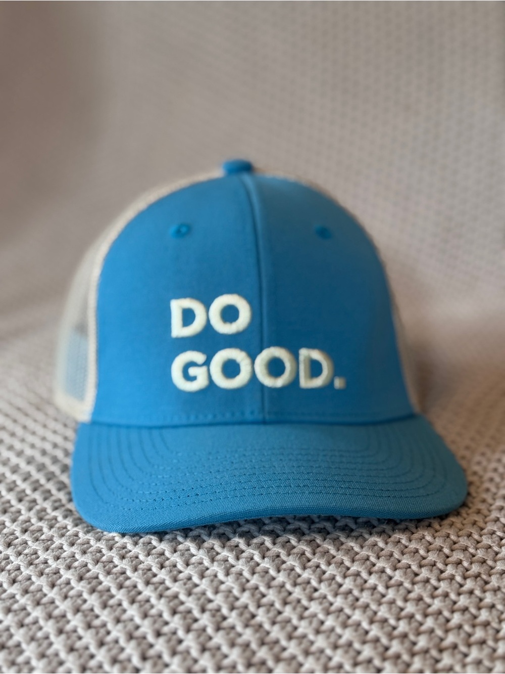 cotopaxi Blue and White Kids Trucker Hat